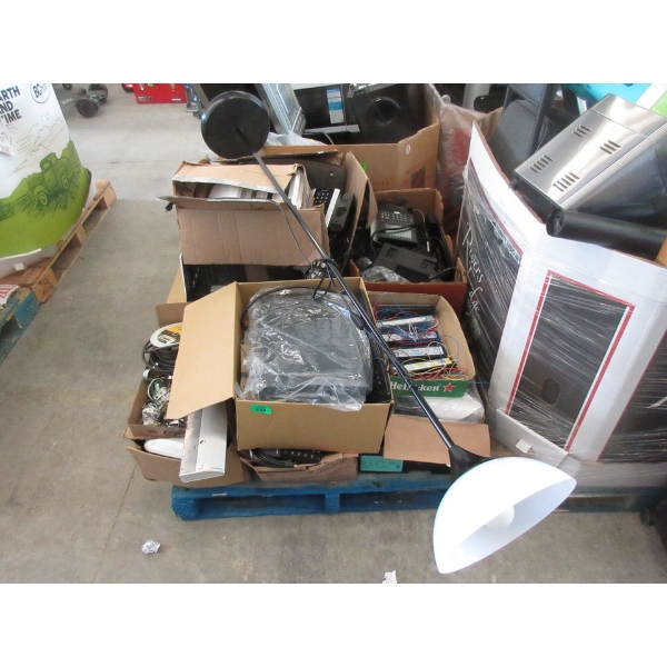 Skid of Assorted Preowned Electronics &  Parts