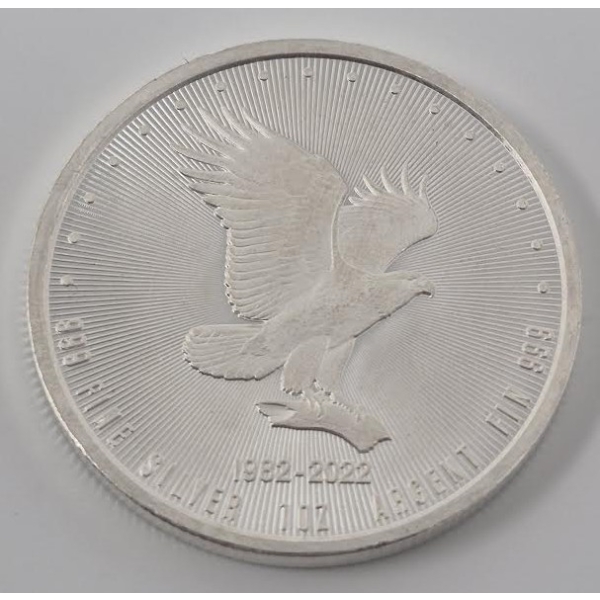 1 Oz .999 Silver 2022 Silver Eagle Round 