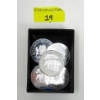 Image 1 : 5 x 1 Oz .999 Silver African Wildlife Elephant Coins