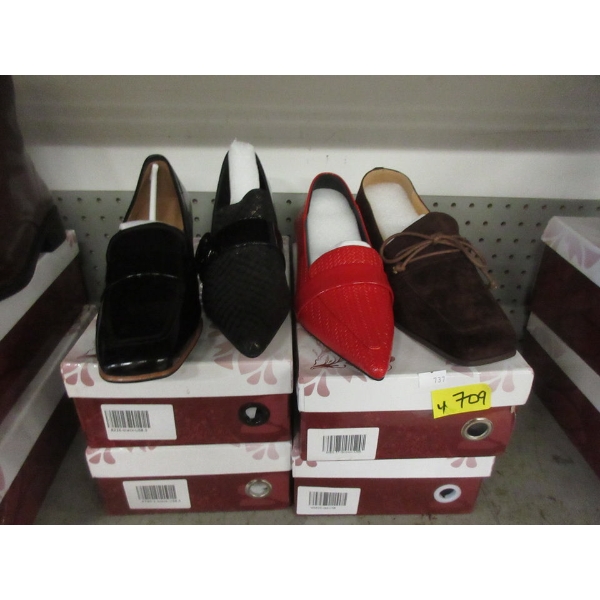 4 New Pairs of Size 8 & 9 Ladies Boxed Footwear