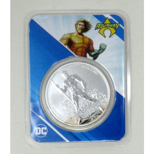 1 Oz DC Comic 2023 Aquaman .999 Silver Coin 