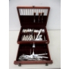 Image 1 : Wood Flatware Chest and Contents
