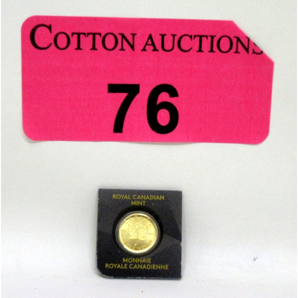 1 Gram .9999 Fine Gold 2015 Maple Leaf Coin 
