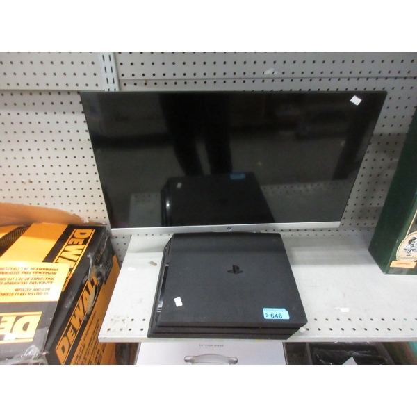 PS4 Console and HP 28" Monitor