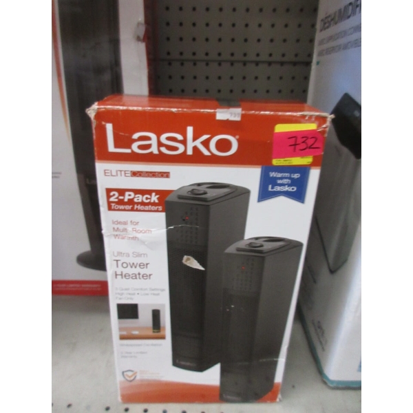 Pack of 2 Lasko Ceramic Tower Zone Heaters