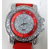 Image 1 : New Red Techno Pave Large Face Watch