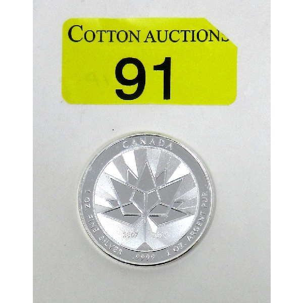 1 Oz .9999 Silver 2017 150th Strong-Proud-Free Round 