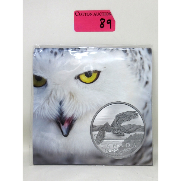 15.87 Gram .9999 Silver Snowy Owl $50 Coin 