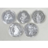 Image 1 : 5 x Silver Clad NUDE Girl Art Rounds