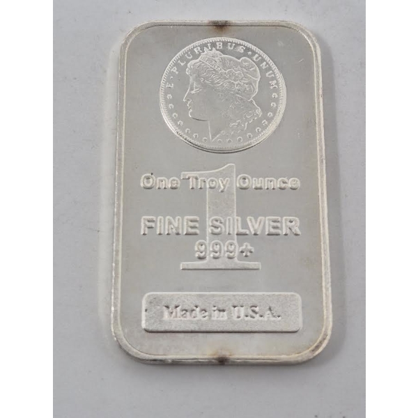 1 Oz .999+ Silver Morgan Head Bar