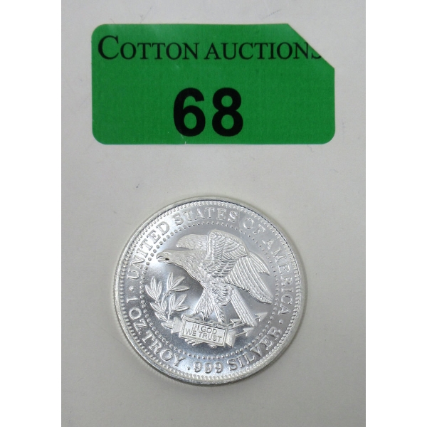 1 Oz .999 Silver Eagle Trade Unit Round 