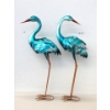 Image 1 : 2 Blue Metal Yard Herons - 36" Tall