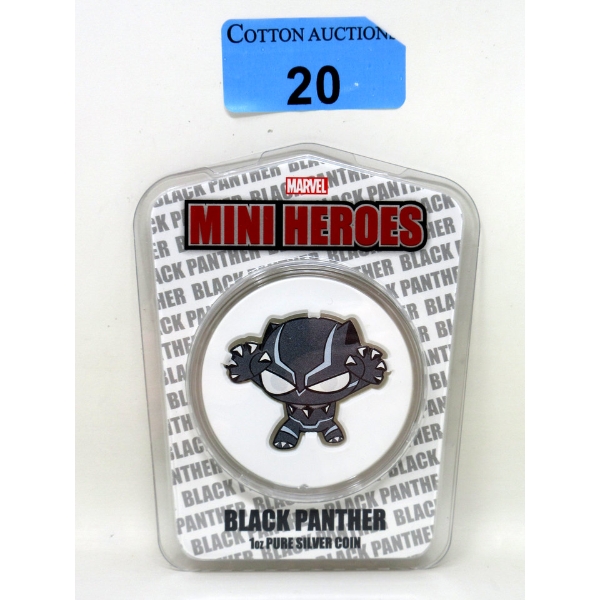 1 Oz .999 Silver 2021 Marvel Mini Heroes: Black Panther Coin 