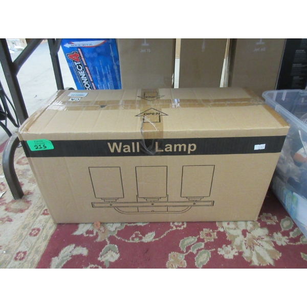 Black 3-Glass Shade Wall Sconce Light