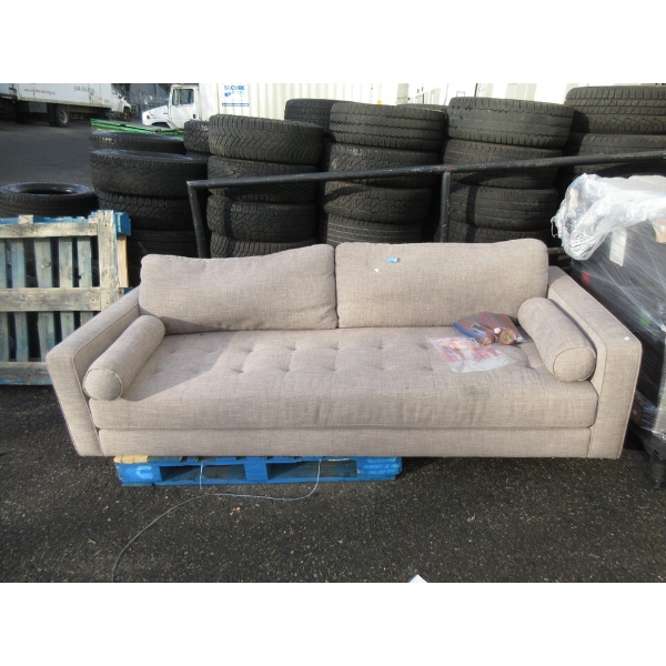 87  Grey Fabric Upholstered Sofa