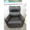 Image 1 : Black Faux Leather Manual Recliner 