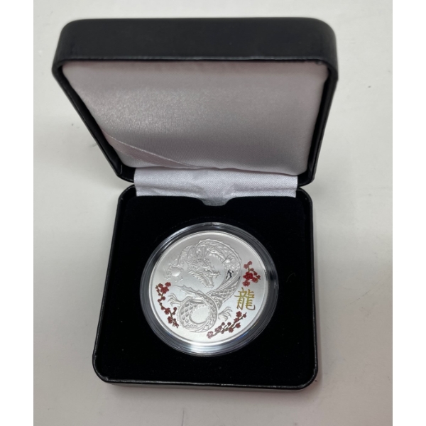 1 Oz .9999 Silver TD Year of the Divine Dragon Round 