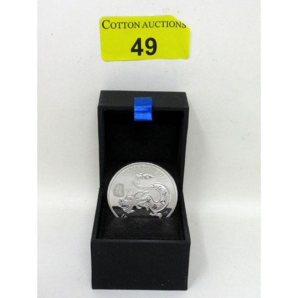 1 Oz .9999 Silver 2024 Lunar Year of Dragon Coin  