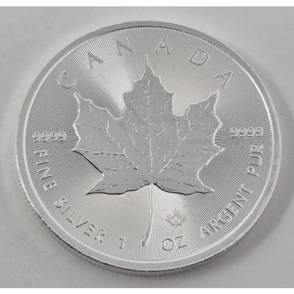 1 Oz .9999 Silver 2025 Canada Maple Leaf Coin 