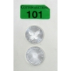 Image 1 : 2 x 1/2 Oz .999 Silver Sunshine Minting Rounds