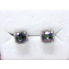 Image 1 : New Mystic Topaz & Diamond Sterling Silver Earrings