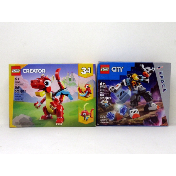2 New LEGO  Building Toy Sets - Age 6+ 