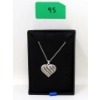 Image 2 : 1/2 CTW Black & White Diamond Heart Necklace