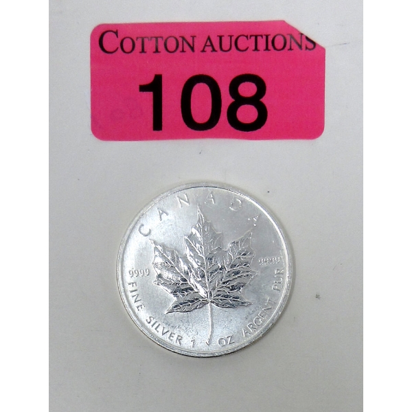 1 Oz .9999 Silver 2011 Maple Leaf Coin 