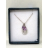 Image 2 : New Sterling Silver 1.25 CT Amethyst Necklace