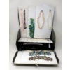 Image 2 : Assorted Sample Jewelry on Pads in Salesman's Case