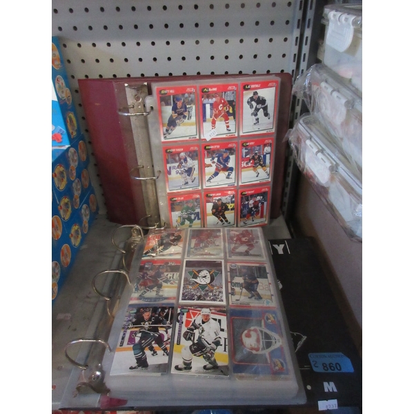 2 Binders of 1990s Score Hockey Trading Cards