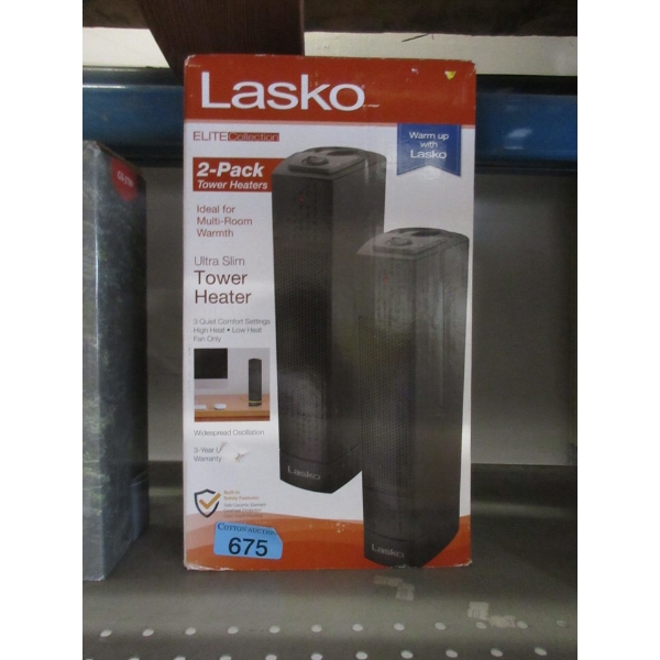 Set of 2 Lasko Ultraslim Tower Heaters 