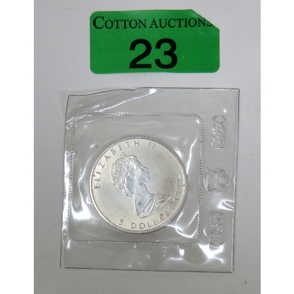 1 Oz .9999 Silver 1989 Maple Leaf Coin 