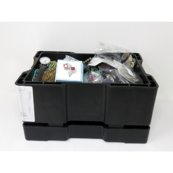 Black Bullion Box Full of Jewelry & Watches