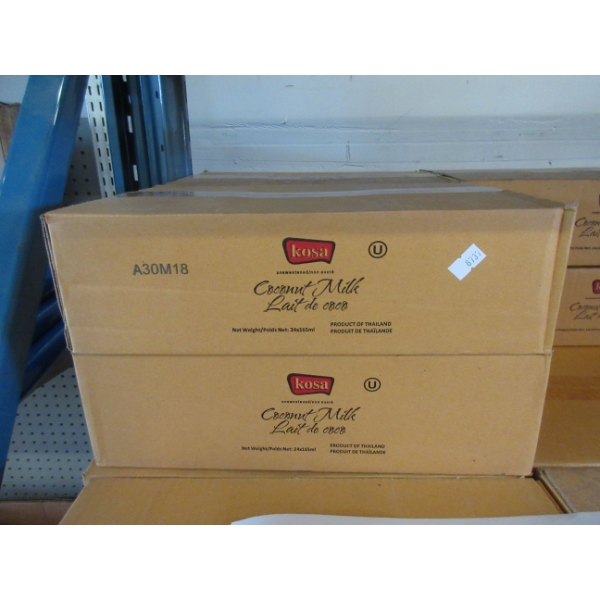 2 Cases of Kosa Canned Coconut Milk - 165 ml Cans