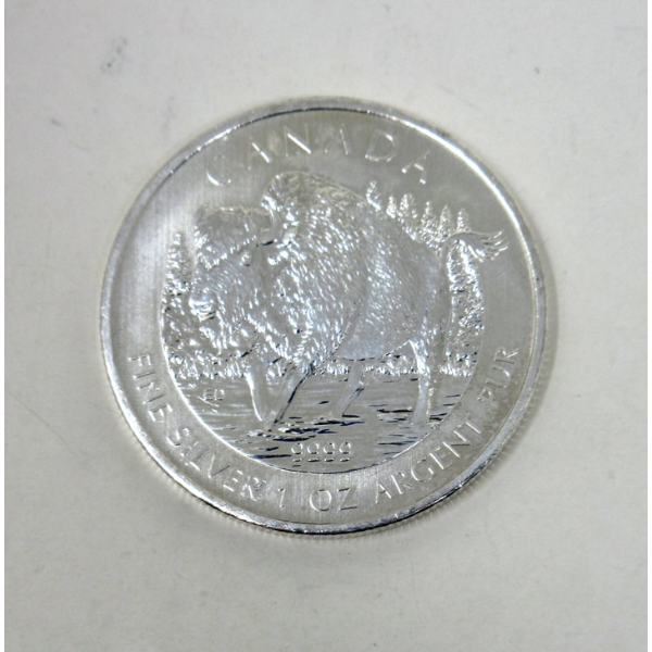 1 Oz .9999 Silver 2013 Bison Coin