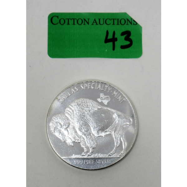 2 Oz .999 Silver Dallas Specialty Mint  Art Round 