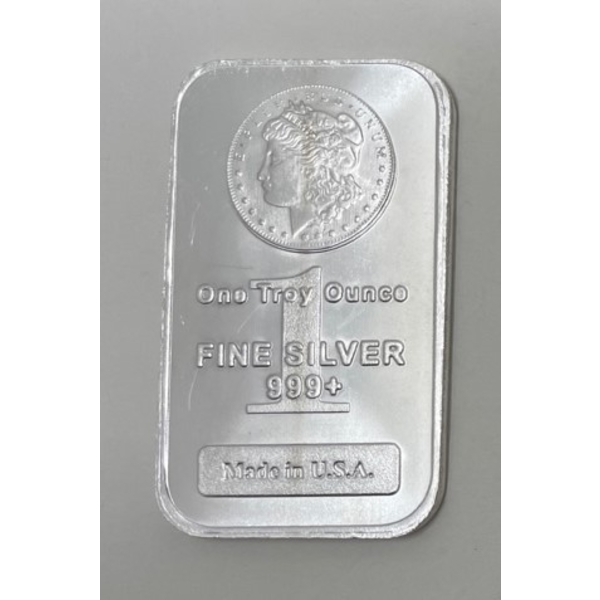 1 Oz .999+ Silver Morgan Head Bar 