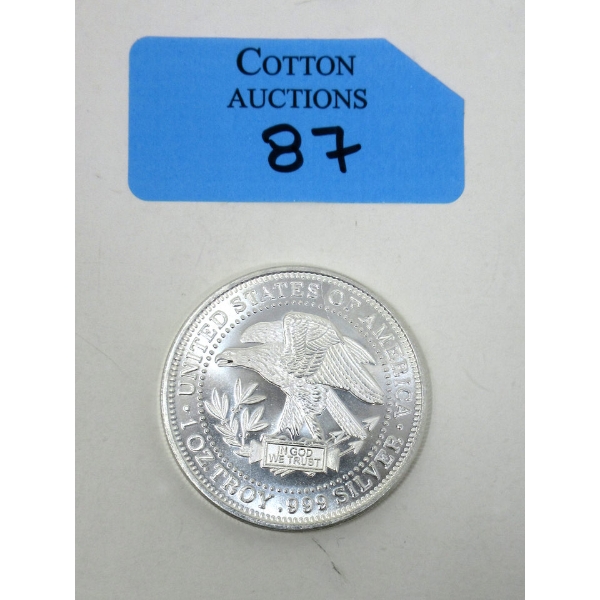1 Oz .999 Silver Eagle Trade Unit Round 