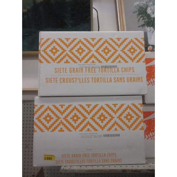 2 Cases of Siete Grain Free Tortilla Chips - Lime