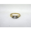 Image 2 : 14KT Yellow Gold 3-Stone Diamond Ring 