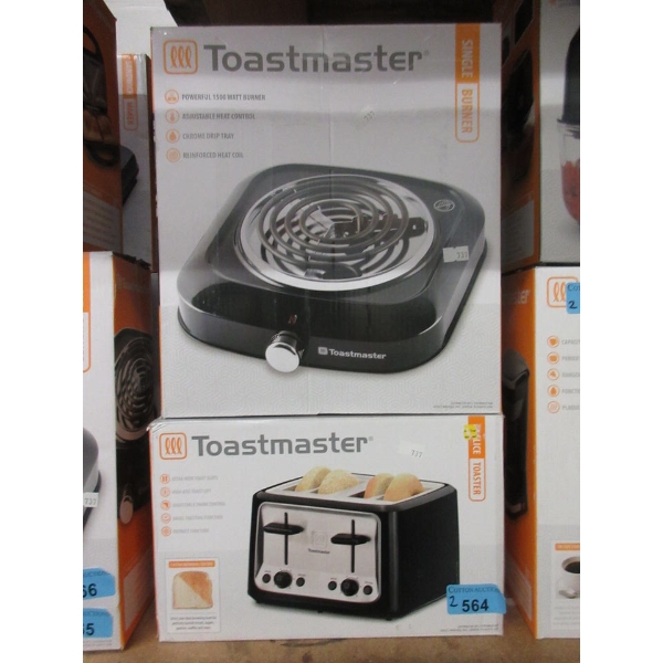 Toastmaster Burner & Black 4-Slice Toaster