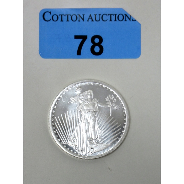 1 Oz .999 Silver St. Gaudens Round 