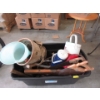 Image 1 : Large Tote of Hand Tools and Thermos Jugs