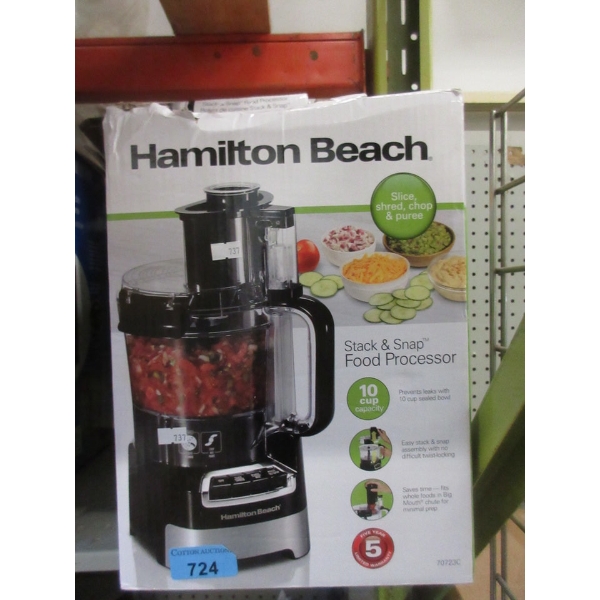 Hamilton Beach Stack & Snap Food Processor 