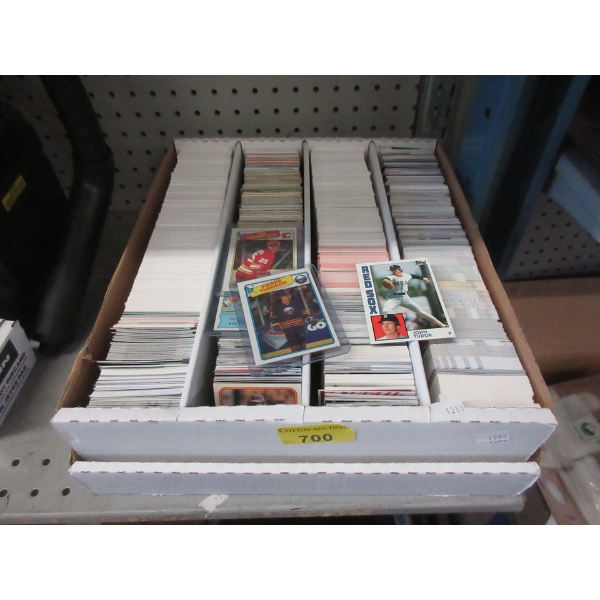 Box of Assorted Sports Trading Cards 