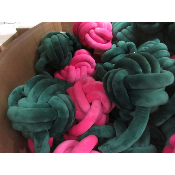 10 New Cuddle Knot Pillows - Assorted Colours