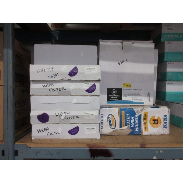 9 Assorted Replacement HEPA & Premium Air Filters