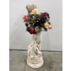 Image 3 : 24" Glazed Ceramic Flower Girl Statue