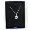 Image 2 : Green Amethyst & Diamond Pendant
